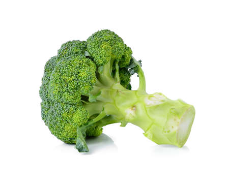 Broccoli vegetable isolated on white backgroundの写真素材