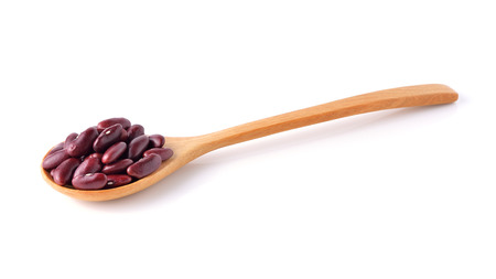 Red beans kidney isolated on white backgroundの写真素材