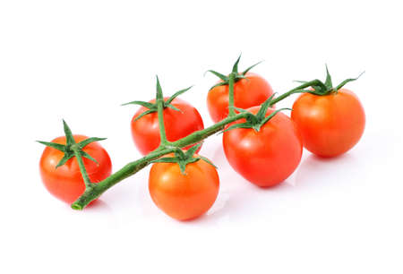 Tomato isolated on white backgroundの写真素材
