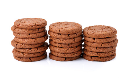 cracker biscuits isolated on a white background.の写真素材