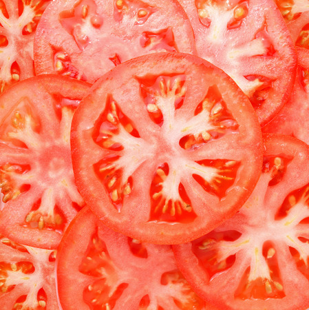 Tomato slices backgroundの写真素材