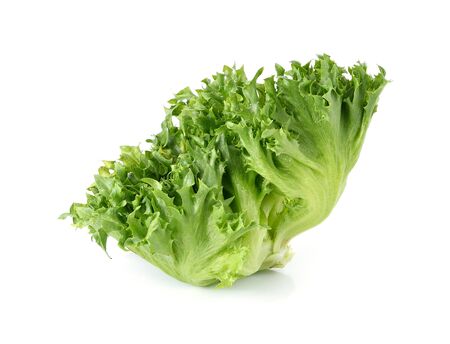 lettuce isolated on white backgroundの写真素材