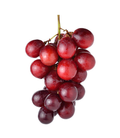 red grape isolated on whiteの写真素材