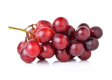 grapes isolated on over white backgroundの写真素材