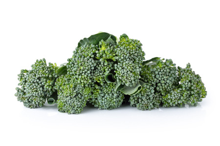 Broccoli isolated on white backgroundの写真素材