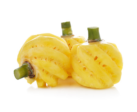 pineapples isolated on white backgroundの写真素材