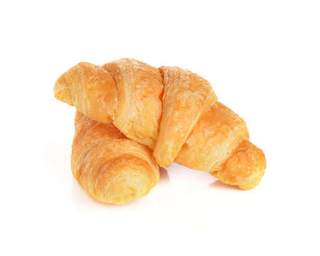 croissant on white backgroundの写真素材