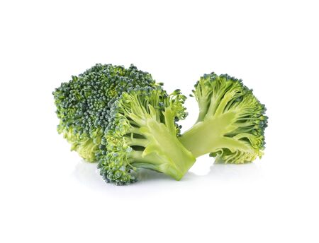 broccoli isolated on white backgroundの写真素材