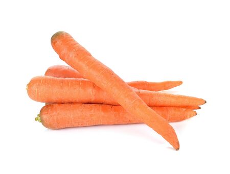baby carrots on white backgroundの写真素材