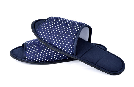 Slippers isolated on white backgroundの写真素材