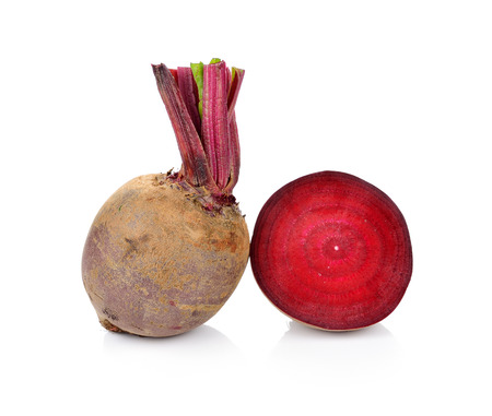 Beetroots isolated on white backgroundの写真素材