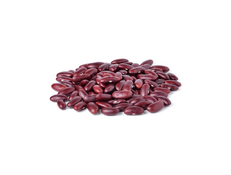 kidney beans on white backgroundの写真素材