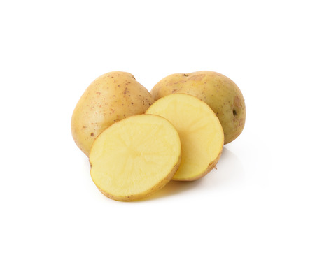 potato isolated on white backgroundの写真素材