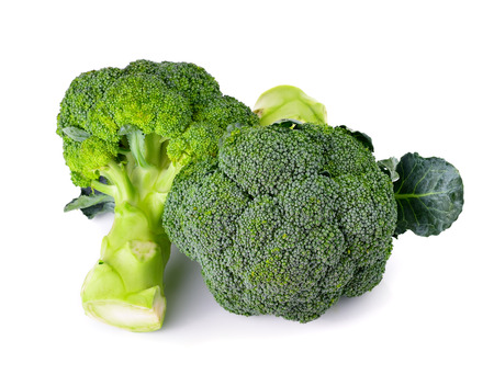 Broccoli isolated on white backgroundの写真素材