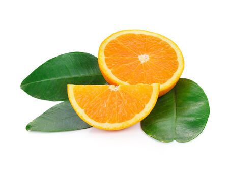 Orange fruit isolated on white backgroundの写真素材
