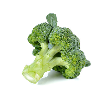 Broccoli isolated on white backgroundの写真素材