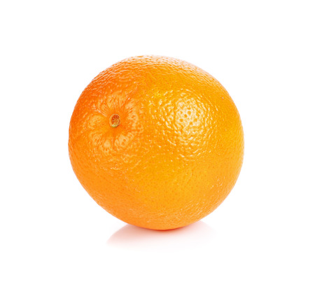 Orange fruit isolated on white backgroundの写真素材