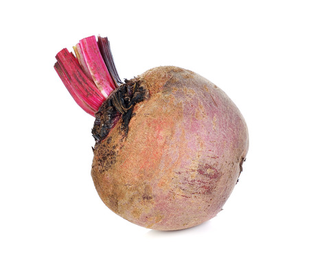 Fresh beetroot isolated on whiteの写真素材
