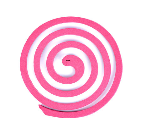 Mosquito repellent coils isolated on white backgroundの写真素材