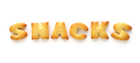 snacks isolated on a white backgroundの写真素材