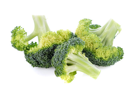 Broccoli isolated on white backgroundの写真素材
