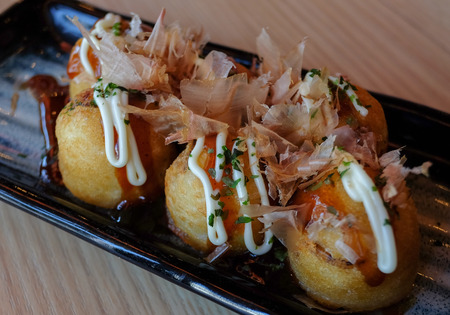 takoyaki, octopus balls, japanese foodの写真素材