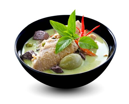 Green curry chicken , Thai cuisineの写真素材