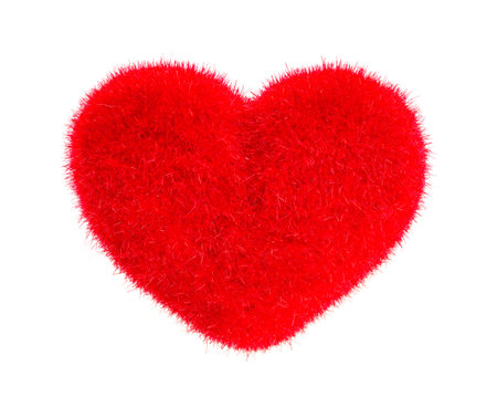 Valentines Day. Red Hearts isolated on white background.