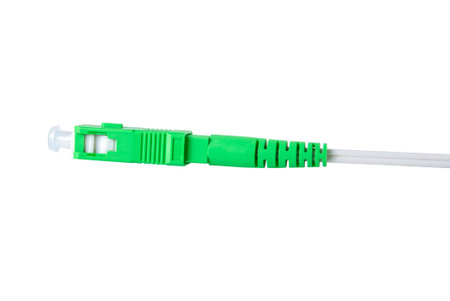 Fiber optic cable isolated on white background