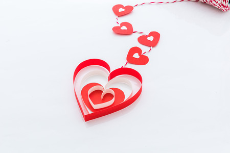 valentine's paper hearts , valentine's day , day valentineの写真素材