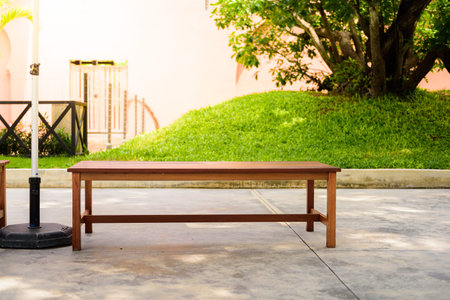 Wooden bench in the park