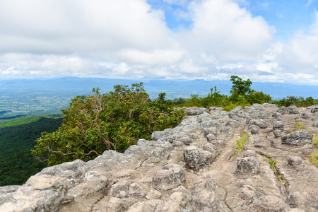Lan Hin Pum  (natural phenomenon) at Phu Hin Rong Kla national park, Phitsanulok Province, Thailandの写真素材