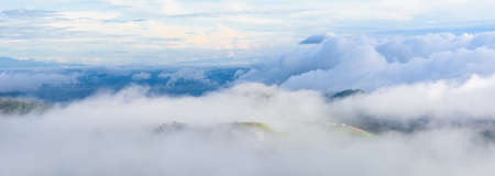 mountain and mist in Phu Thap Boek, Phetchabun Province, Thailand.の写真素材
