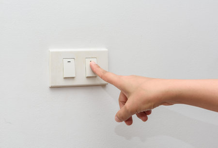 turn off light. save energy concept