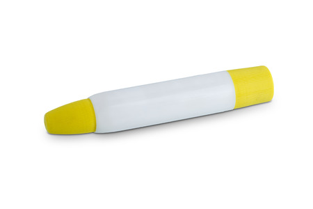 Glue stick isolated on white background with clipping pathの写真素材