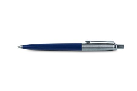 Metal Ball pen isolated on white backgroundの写真素材