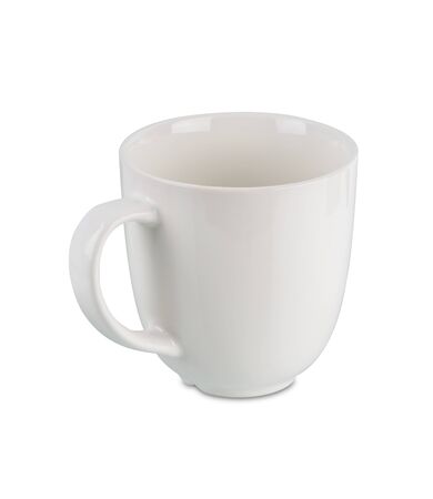 White coffee cup isolated isolated on white backgroundの写真素材