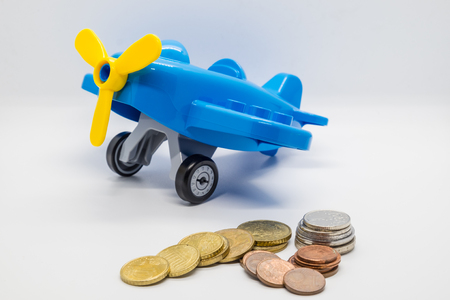 Money saving for travel Insurance in the white background, isolatedの写真素材