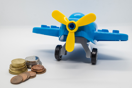 Money saving for travel Insurance in the white background, isolatedの写真素材