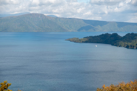 The peaceful and beautiful without people suburb of Japan between the epidemic of COVID-19 or the corona virusの写真素材