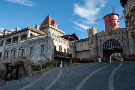 French Village Bana Hills Danang Vietnam South East Asiaのeditorial素材