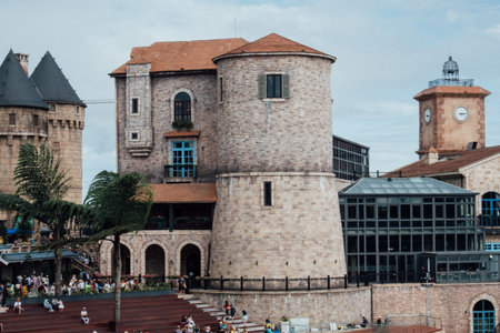 French Village  Bana Hills on summer time, in Sun World, Danang, Central Vietnam.vintage styleのeditorial素材