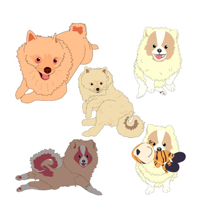 dog cartoon illustration series 3のイラスト素材