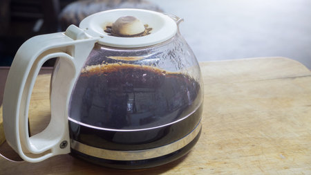 coffee pot in morningの写真素材