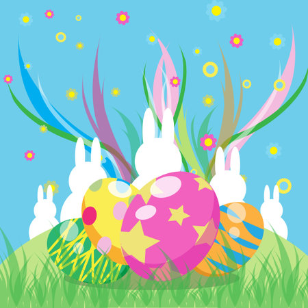 Easter day vector imageのイラスト素材