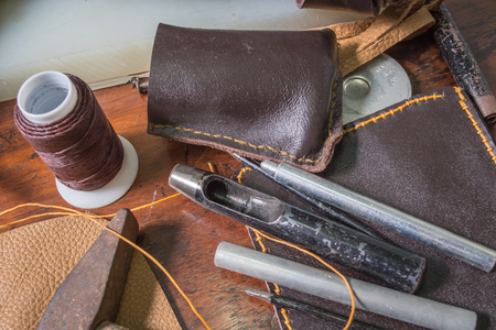 Leather craft image for your mind designの写真素材