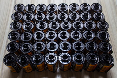 Photographic roll film 35 mm  image close upの写真素材