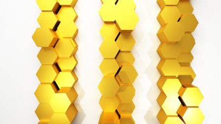 Gold background abstract 3D Rendering image