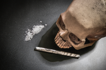 Drug Cocaine of the dead image Symbolicの写真素材