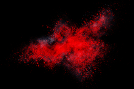 Abstract design of red color  on black backgroundの写真素材